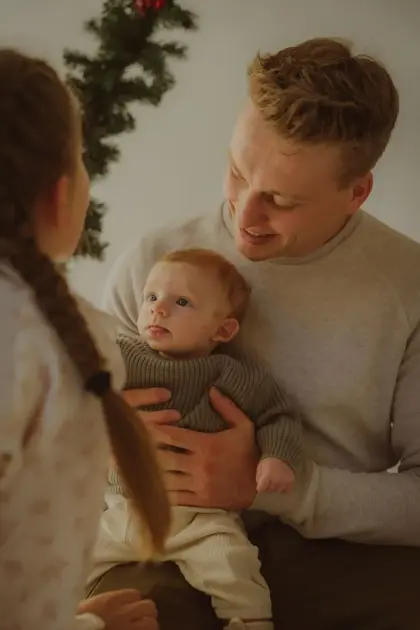 Intimate family moment