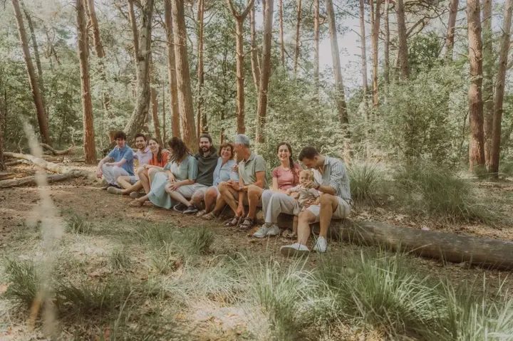 Large family together
