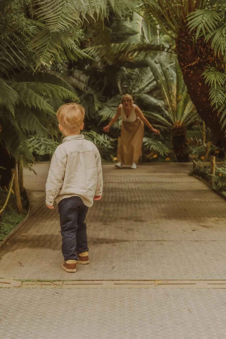 At your pace Child on a path